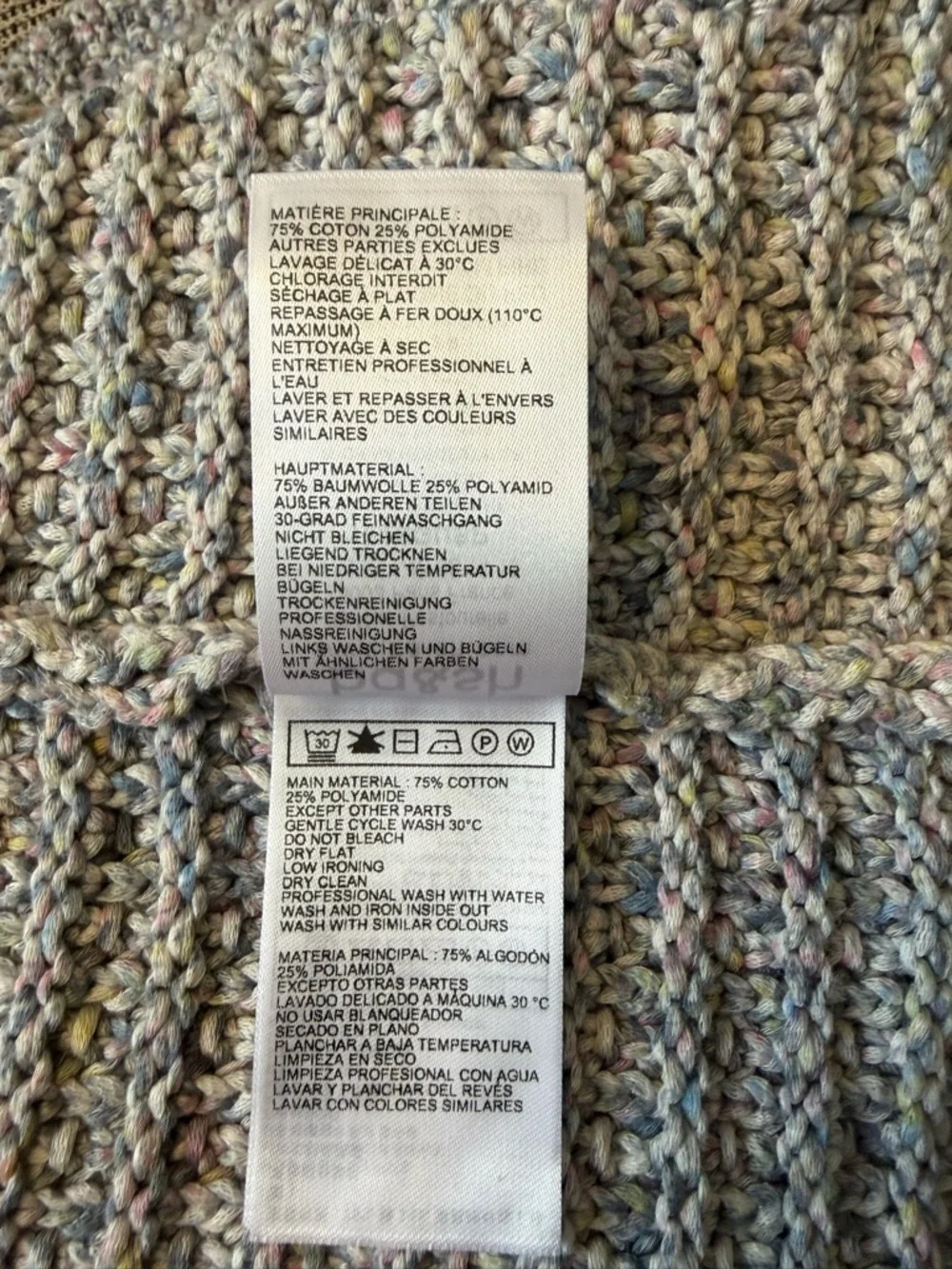 ba&sh Bash Guspa Multicolor Tweed Cardigan Jacket Gray Pastel Multi | size 1 / S - Picture 13 of 16